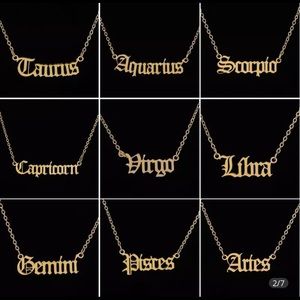 Zodiac sign necklace!